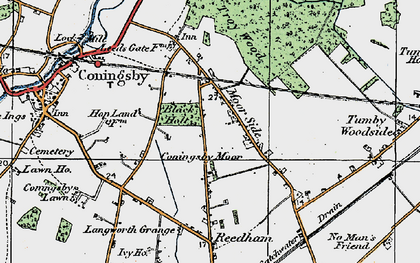 Old map of Moor Side in 1923