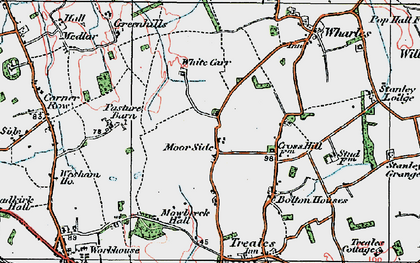 Old map of Moor Side in 1924