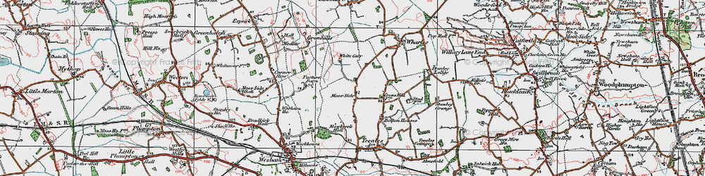Old map of Moor Side in 1924