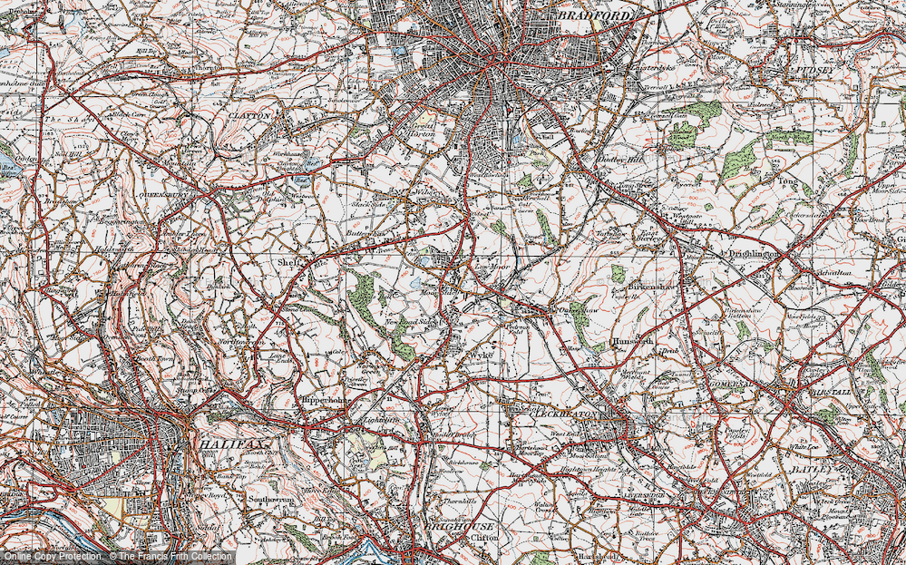 Old Map of Moor Side, 1925 in 1925