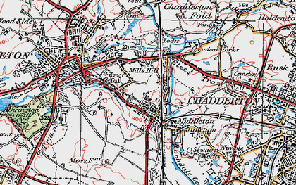 Old map of Moorclose in 1924