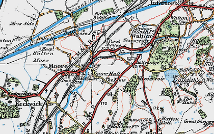 Old map of Moore in 1923