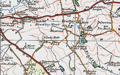 Old map of Moorend in 1921