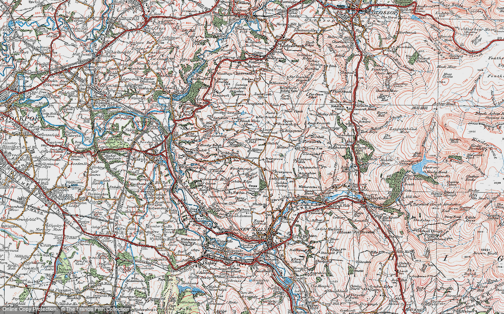 Old Map of Moorend, 1923 in 1923