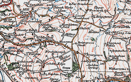 Old map of Moorend in 1923