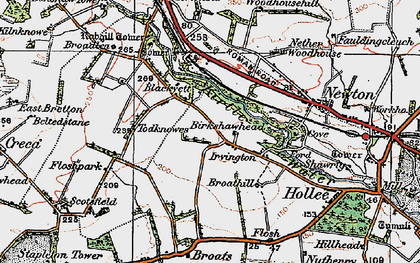 Old map of Broats in 1925