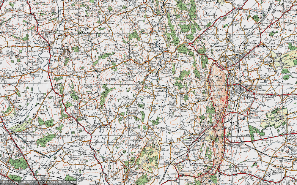 Old Map of Moorend Cross, 1920 in 1920