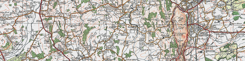 Old map of Moorend Cross in 1920