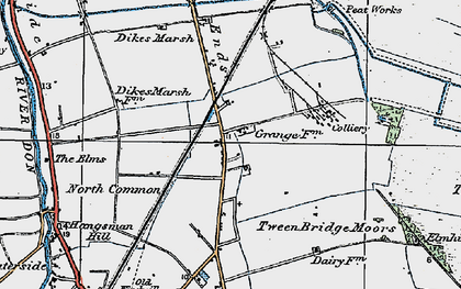 Old map of Moorends in 1924