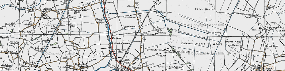 Old map of Moorends in 1924