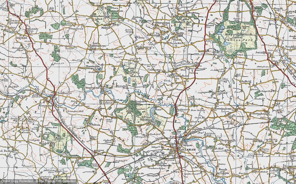 Old Map of Moorgate, 1922 in 1922