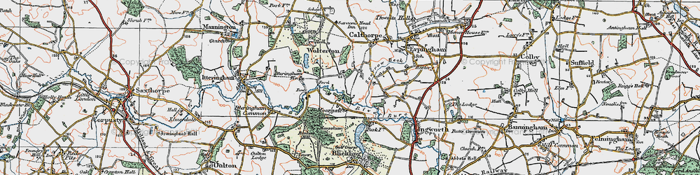 Old map of Moorgate in 1922
