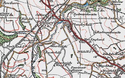 Old map of Moorhaigh in 1923