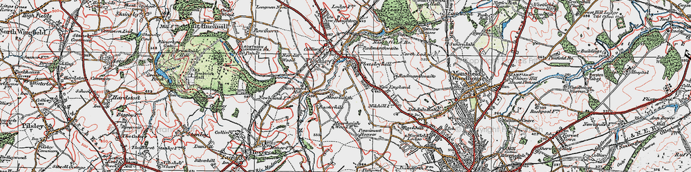 Old map of Moorhaigh in 1923