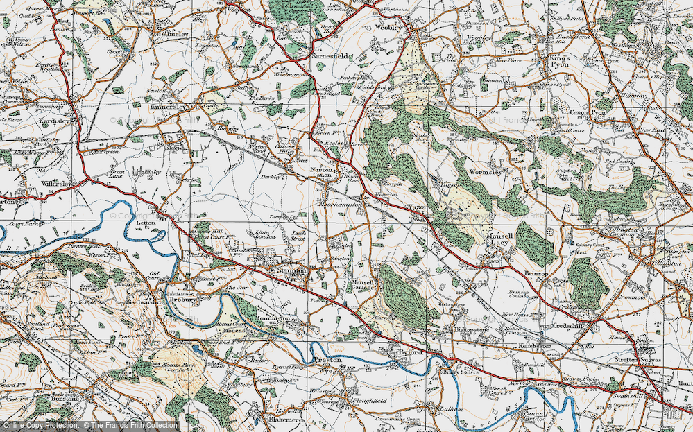 Old Map of Moorhampton, 1920 in 1920