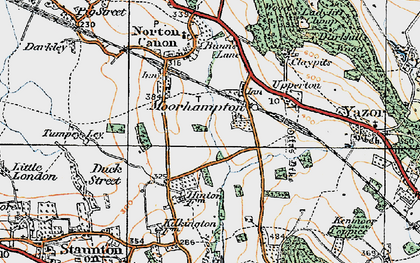 Old map of Moorhampton in 1920