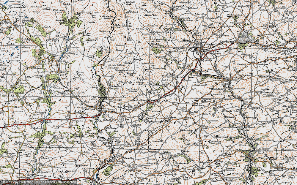 Old Map of Moorhaven Village, 1919 in 1919