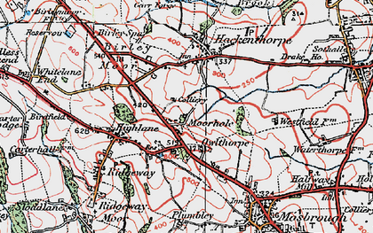 Old map of Moorhole in 1923
