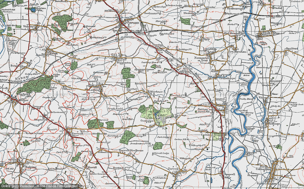 Old Map of Moorhouse, 1923 in 1923