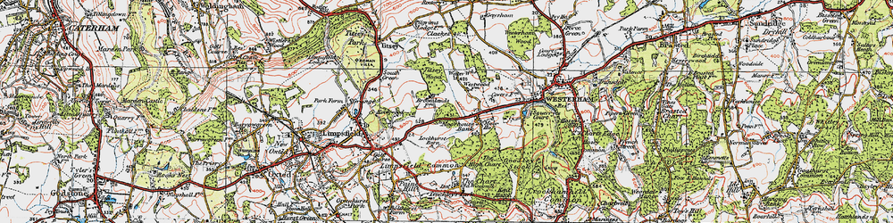 Old map of Titsey Wood in 1920
