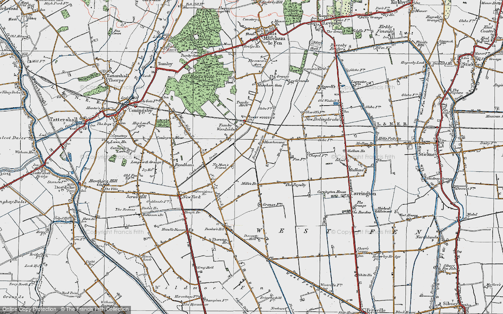 Old Map of Moorhouses, 1923 in 1923