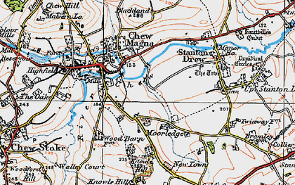 Old map of Moorledge in 1919