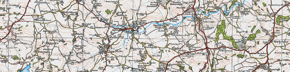 Old map of Moorledge in 1919