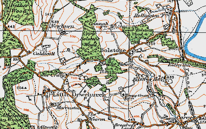 Old map of Moors, The in 1919