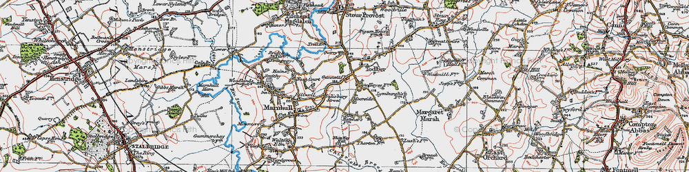 Old map of Moorside in 1919