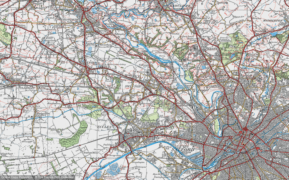 Old Map of Moorside, 1924 in 1924