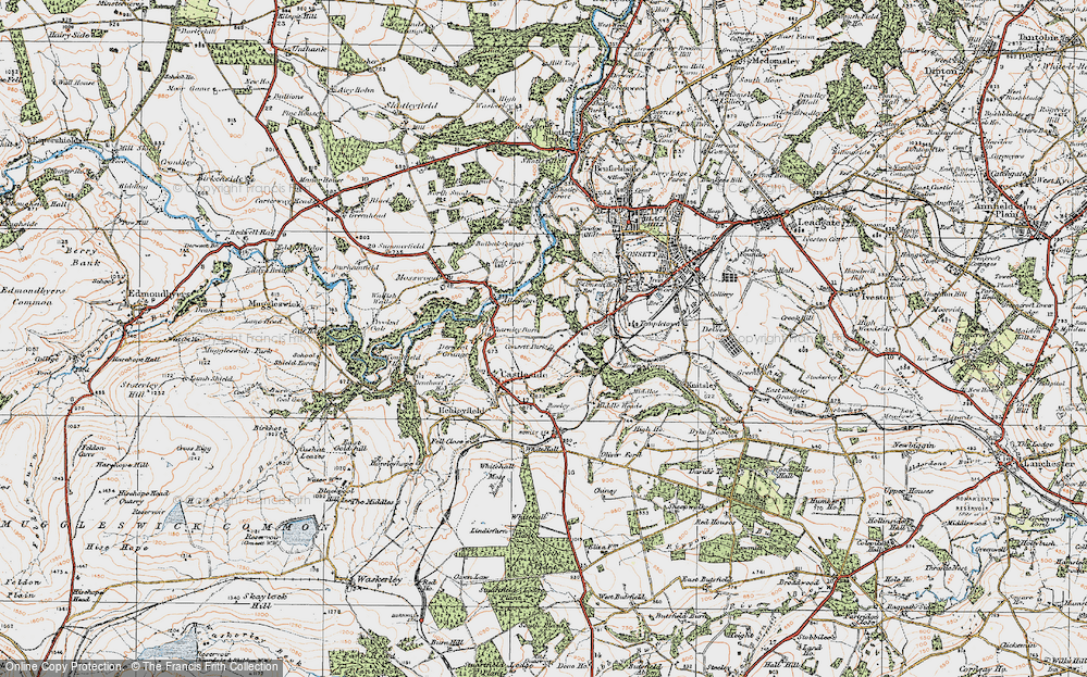 Old Map of Moorside, 1925 in 1925