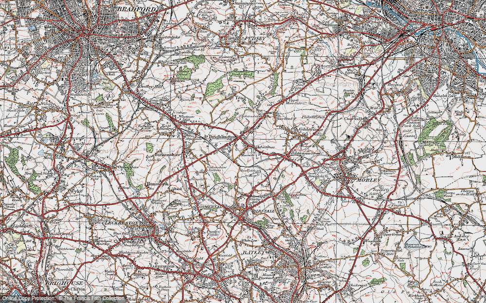 Old Map of Moorside, 1925 in 1925