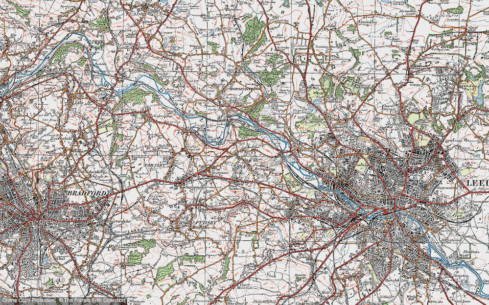 Old Map of Moorside, 1925 in 1925