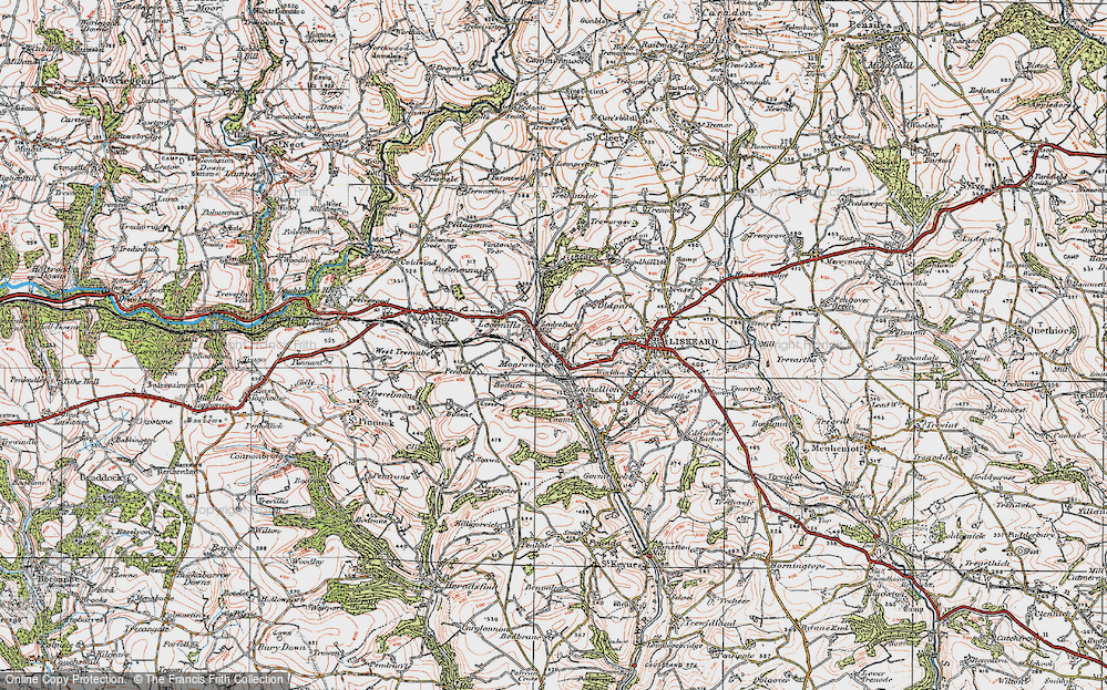 Old Map of Moorswater, 1919 in 1919