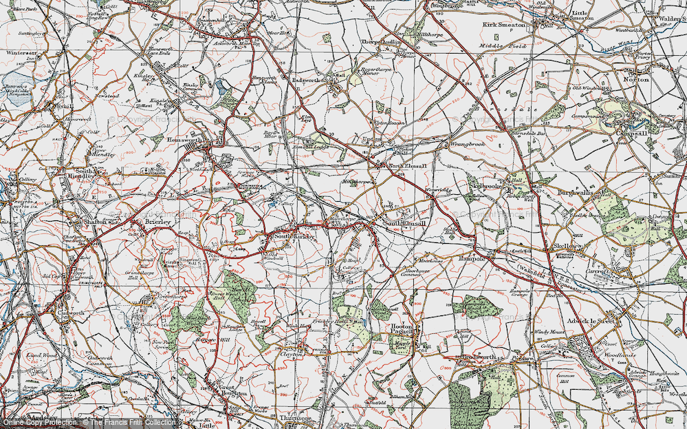 Old Map of Moorthorpe, 1924 in 1924