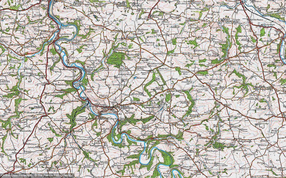 Old Map of Moortown, 1919 in 1919