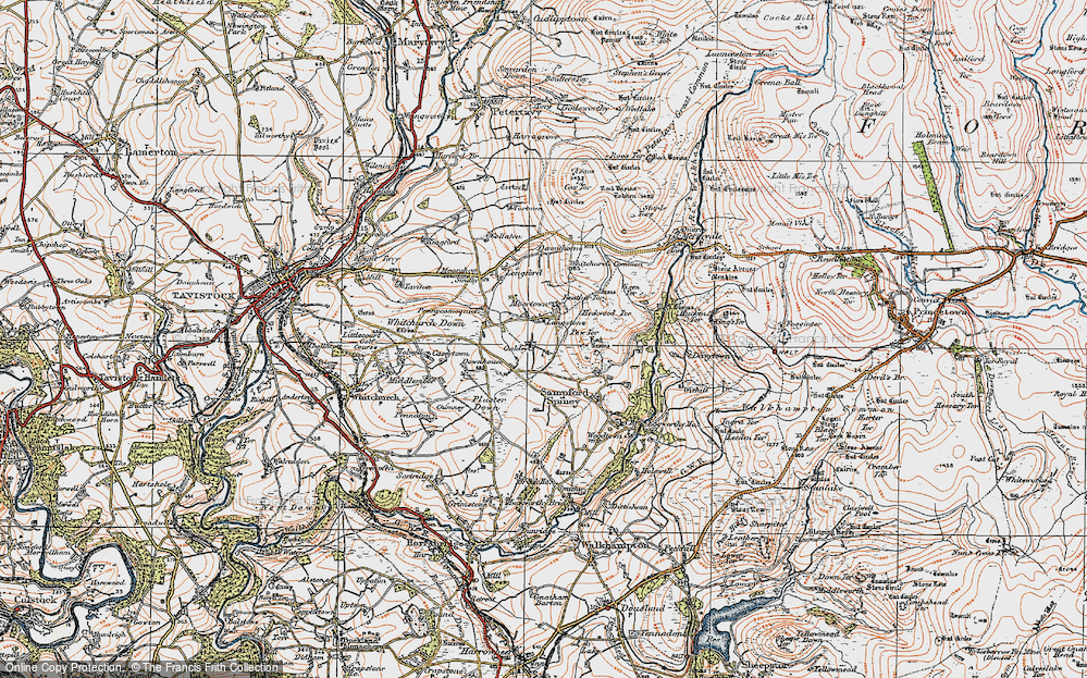 Old Map of Moortown, 1919 in 1919