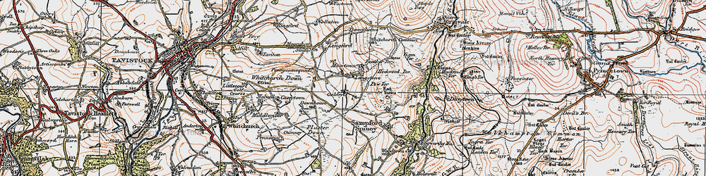 Old map of Moorshop in 1919