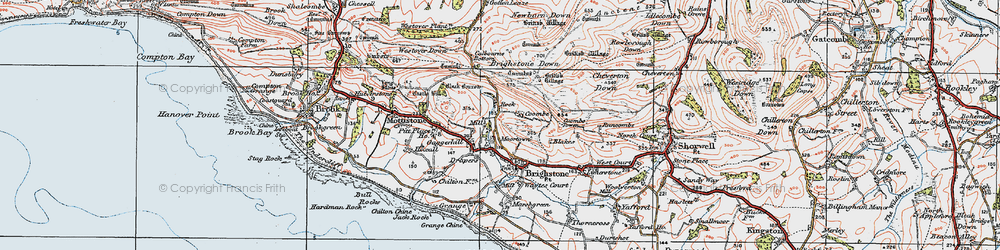 Old map of Brighstone Forest in 1919