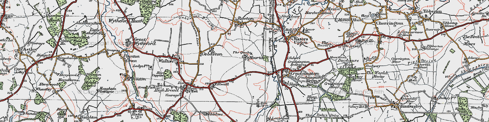 Old map of Moortown in 1921