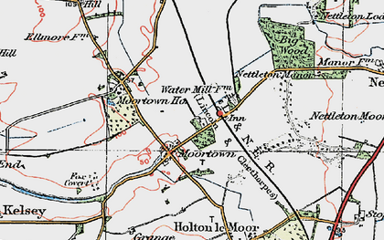 Old map of Moortown in 1923
