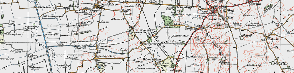 Old map of Moortown in 1923