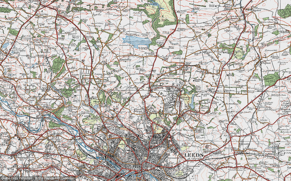 Old Map of Moortown, 1925 in 1925