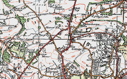 Old map of Moortown in 1925