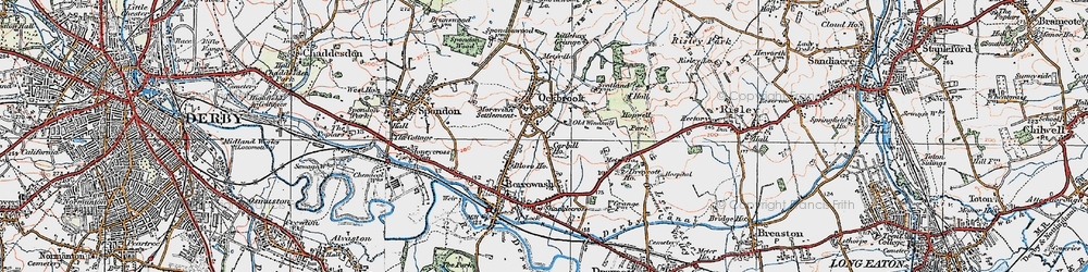 Old map of Moravian Settlement in 1921