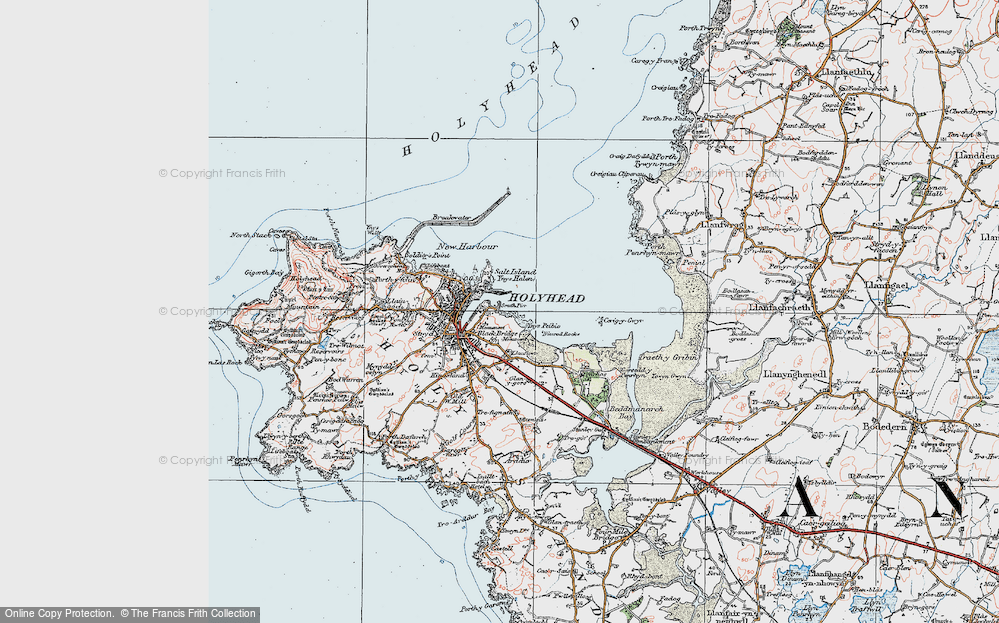 Old Map of Môrawelon, 1922 in 1922