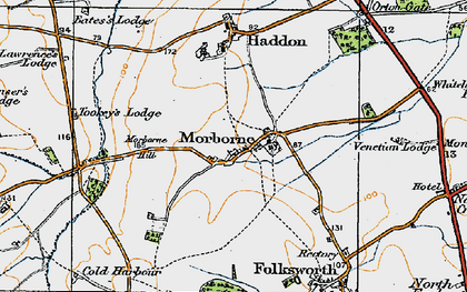 Old map of Morborne in 1920