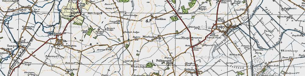 Old map of Morborne in 1920
