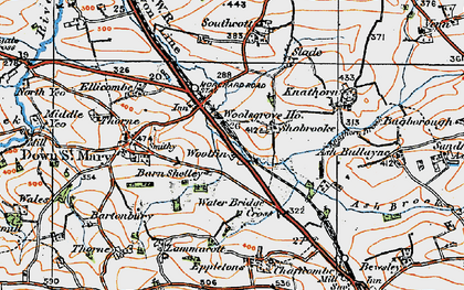 Old map of Barn Shelley in 1919