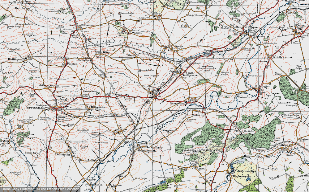 Old Map of Morcott, 1922 in 1922